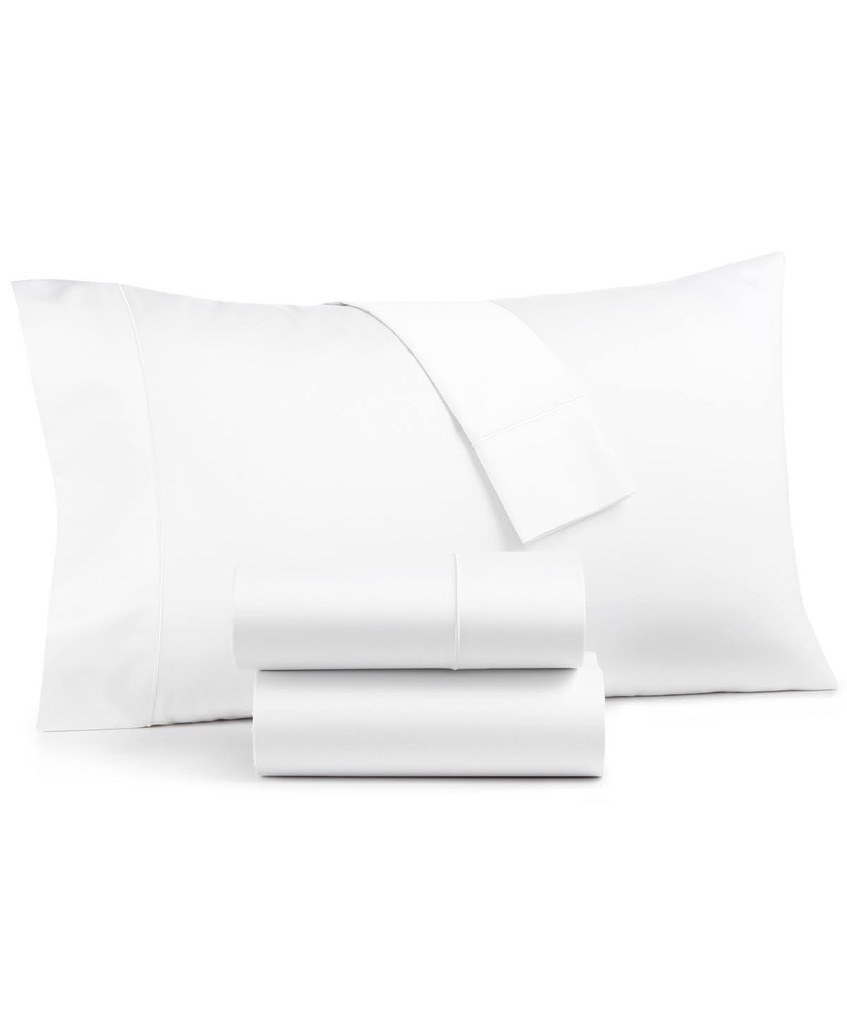 Charter Club Sleep Luxe 100% Cotton 800 Thread Count 4 pc. Sheet Set, Queen, Created for Macy&s - White JYX1_Y0EGH55