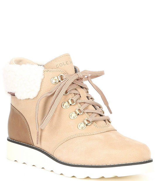 Cole Haan Nantucket Rugged Faux Fur Hiker Booties - 9M YWR5_N3DHW60