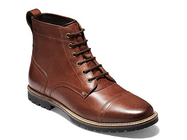 Cole Haan Nathan Cap Toe Boot - Mens - Dark Brown JMQ9_J4VJD32