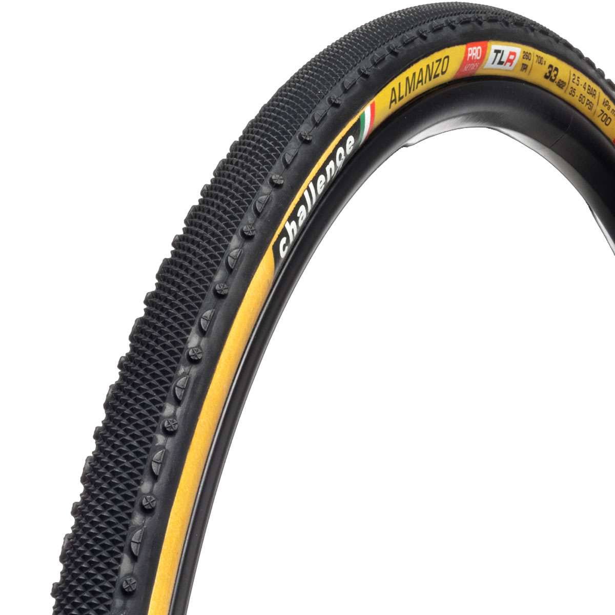 Challenge Almanzo Pro Tire - 700 x 33 Tubeless Folding Black/Tan Handmade RYC9_U4QRN33