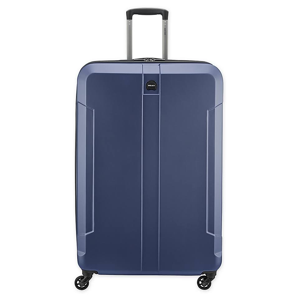 Delsey Paris Depart 2.0 29x22 Hardside Spinner Checked Luggage in Blue MGO9_U8PYW13